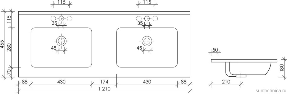 Мебельная раковина Ceramicanova Element CN7004MB
