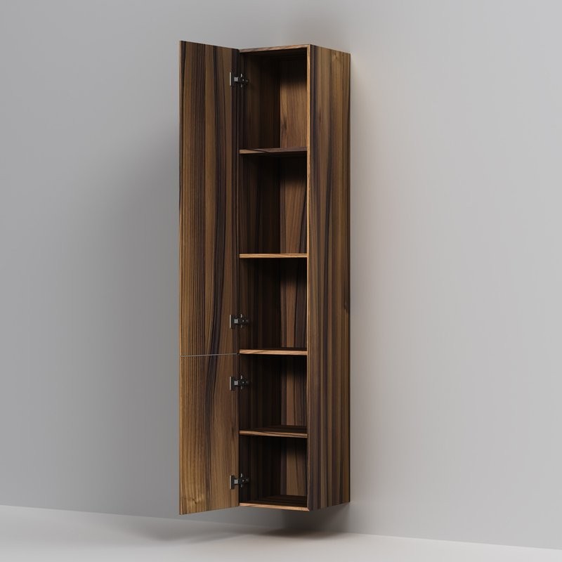 Шкаф-пенал для ванной AM.PM Gem 30 L подвесной, орех