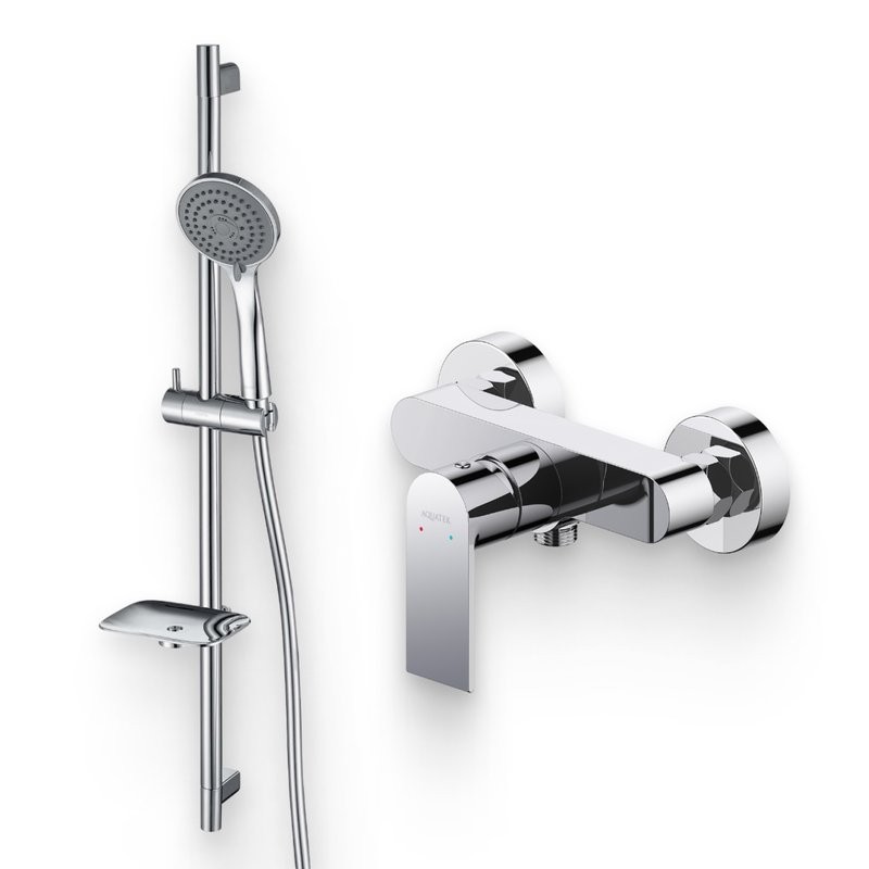 Душевой комплект Смеситель для душа AQUATEK Лира AQ1460CR + Гарнитур AQ2011CR