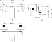 Душевой комплект Смеситель для душа AQUATEK Лира AQ1460CR + Гарнитур AQ2011CR