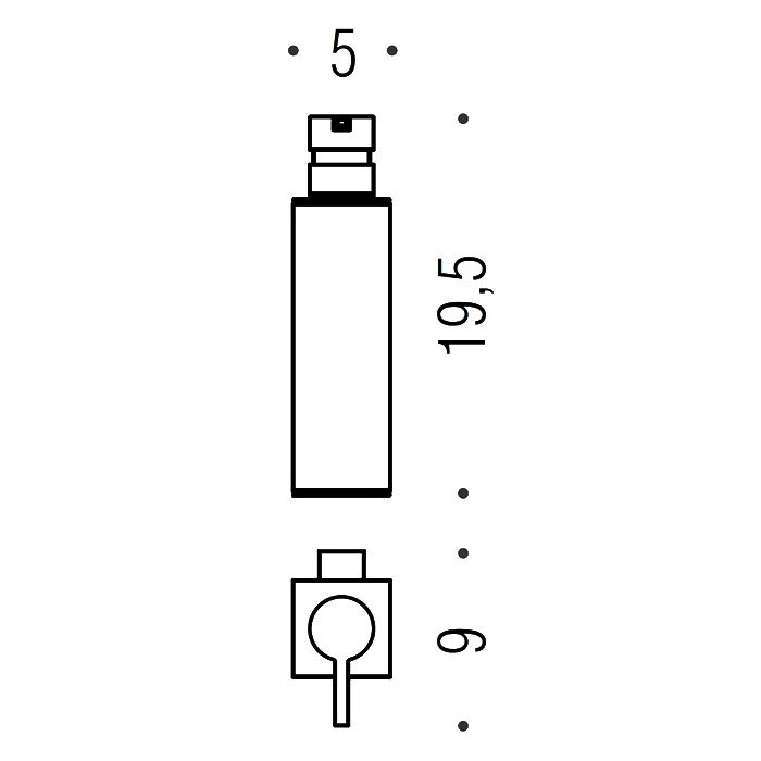 Дозатор для жидкого мыла Colombo Design MiniQ B9343.NM настенный, черный