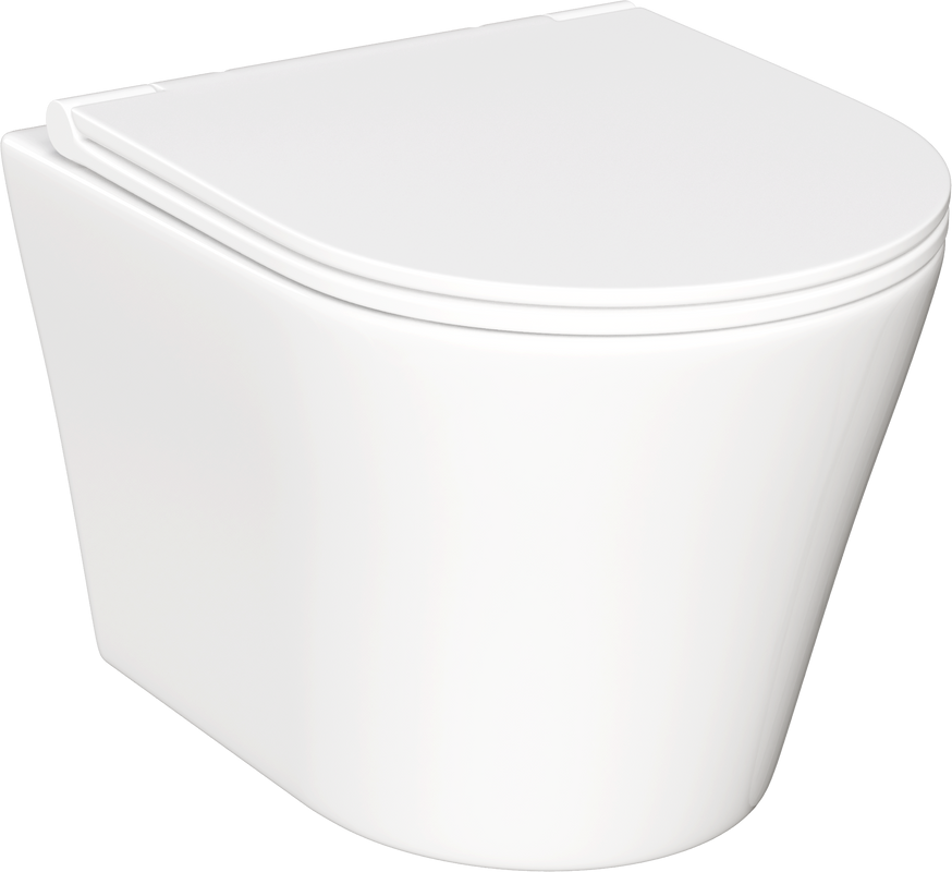 Комплект Унитаз подвесной Ceramicanova Forma CN3011 с микролифтом + Инсталляция DIWO + Кнопка 7323 черная матовая