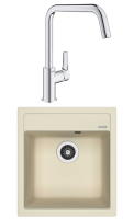 Комплект Мойка Florentina Липси 460 шампань + Смеситель Grohe Eurosmart