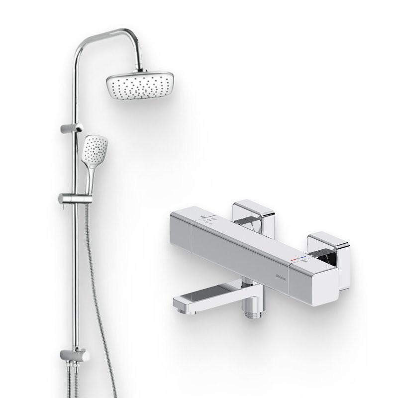 Душевой комплект Термостат Damixa Gala 533000000 + Стойка Eclipse 931000000
