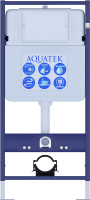 Комплект Унитаз подвесной AQUATEK Либра New AQ0530N-00 безободковый, с микролифтом + Инсталляция Standard INS-0000012 + Комплект креплений KKI-0000002 + Кнопка KDI-0000015 белая