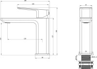 Смеситель для раковины Wonzon & Woghand WW-88139011-MB черный матовый