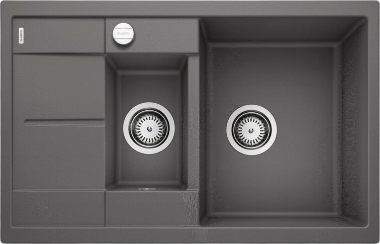 Комплект Мойка Blanco Metra 6 S Compact темная скала + Смеситель Grohe Euroeco