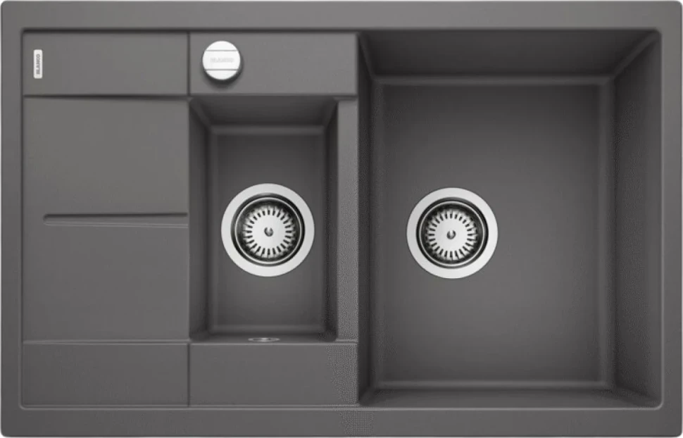 Комплект Мойка Blanco Metra 6 S Compact темная скала + Смеситель Grohe Euroeco