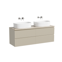 Тумба с раковиной Sancos Snob R 140 beige soft, столешница бежевая TT140A2, раковина CN6075