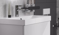Тумба с раковиной Velvex Edge 70.2Y напольная, белая