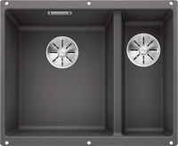 Комплект Мойка Blanco Subline 340/160-U темная скала, левая + Измельчитель Franke