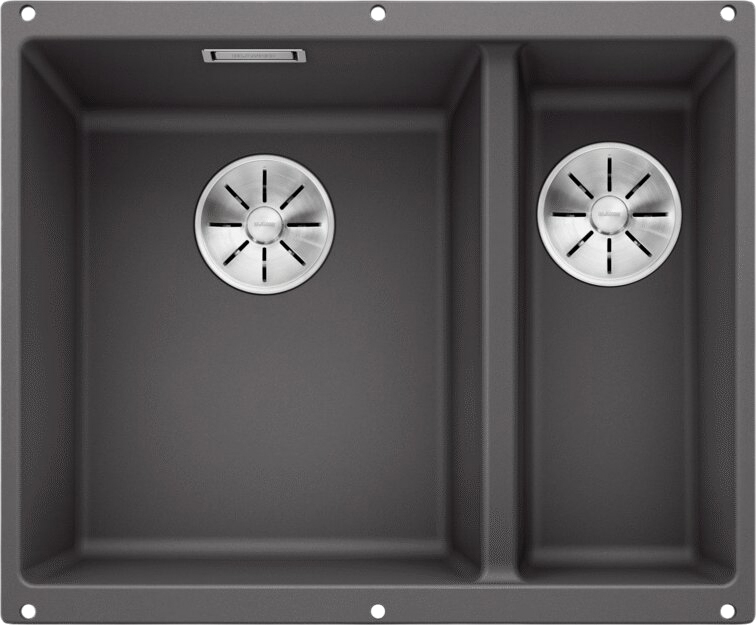 Комплект Мойка Blanco Subline 340/160-U темная скала, левая + Измельчитель Franke