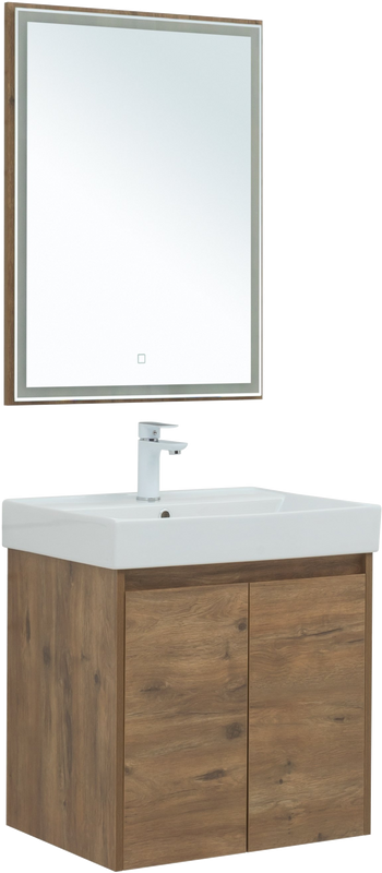 Мебель для ванной комнаты Aquanet Nova Lite 60 дуб рустикальный, с дверками