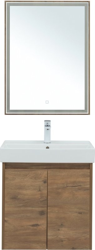 Мебель для ванной комнаты Aquanet Nova Lite 60 дуб рустикальный, с дверками