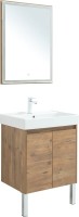 Мебель для ванной комнаты Aquanet Nova Lite 60 дуб рустикальный, с дверками