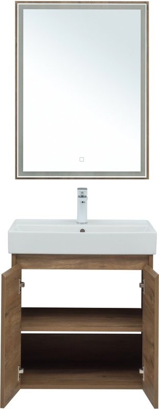 Мебель для ванной комнаты Aquanet Nova Lite 60 дуб рустикальный, с дверками