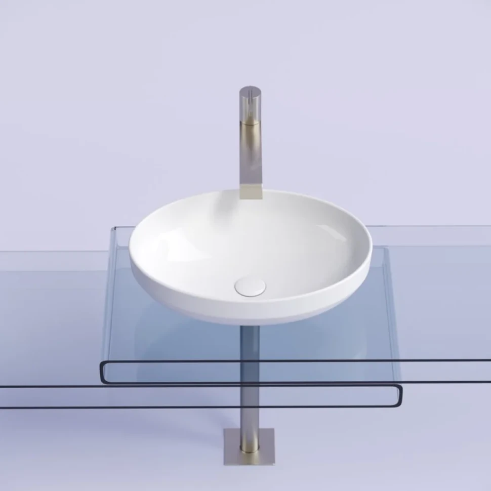 Накладная раковина Ceramicanova Element CN6056 белая глянцевая