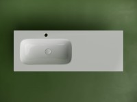 Мебельная раковина Ceramicanova Grace прямоугольная 121см с чашей слева и отверстием под смеситель CN7020