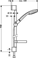 Душевой комплект Смеситель Hansgrohe Talis E 71740000 + Гарнитур Croma 100 27771000