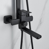 Душевая стойка Shevanik S7036H черная