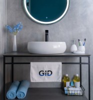 Накладная раковина GID Lago N9030b 48 глянцевая белая, овальная, фаянс