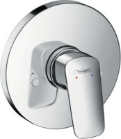 Душевой комплект Смеситель Hansgrohe Logis 71666000 + Гарнитур Crometta 26532400 + Подключение FixFit 27454000