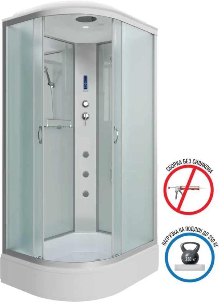 Душевая кабина Niagara Classic NG-33084-14RF 100х80 см, с гидромассажем и пультом управления