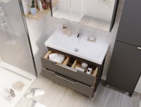 Тумба с раковиной 1MarKa Gaula 60Н black