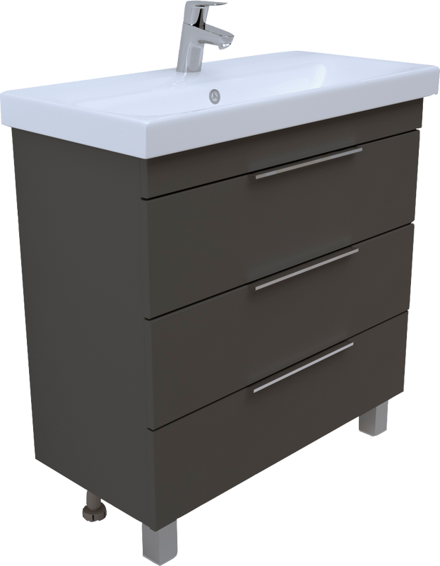 Тумба с раковиной 1MarKa Gaula 60Н black