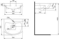 Тумба с раковиной Vigo Wing 50 белая матовая + Смеситель для раковины MEGA Didim MG-CM100 хром