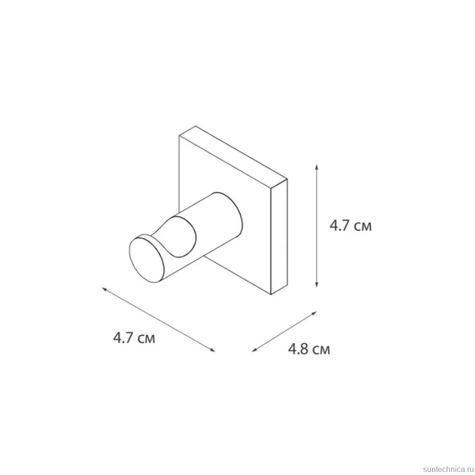 Крючок для ванной одинарный Fixsen Lux Chrome, FX-15005