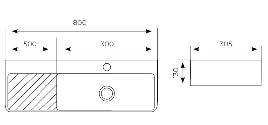 Накладная раковина Aquanet Comfort 326055 80 глянцевая белая, прямоугольная, искусственный камень, со столешницей, с 1 отверстием под смеситель