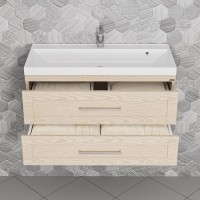 Тумба с раковиной СаНта Венера 100 подвесная, дуб бежевый