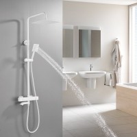 Душевая стойка Shevanik S3096C с термостатом, белый