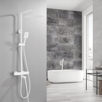 Душевая стойка Shevanik S3096C с термостатом, белый