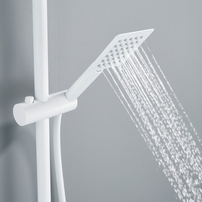 Душевая стойка Shevanik S3096C с термостатом, белый