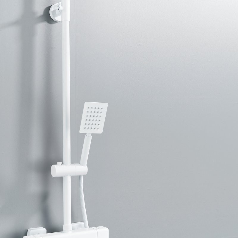 Душевая стойка Shevanik S3096C с термостатом, белый