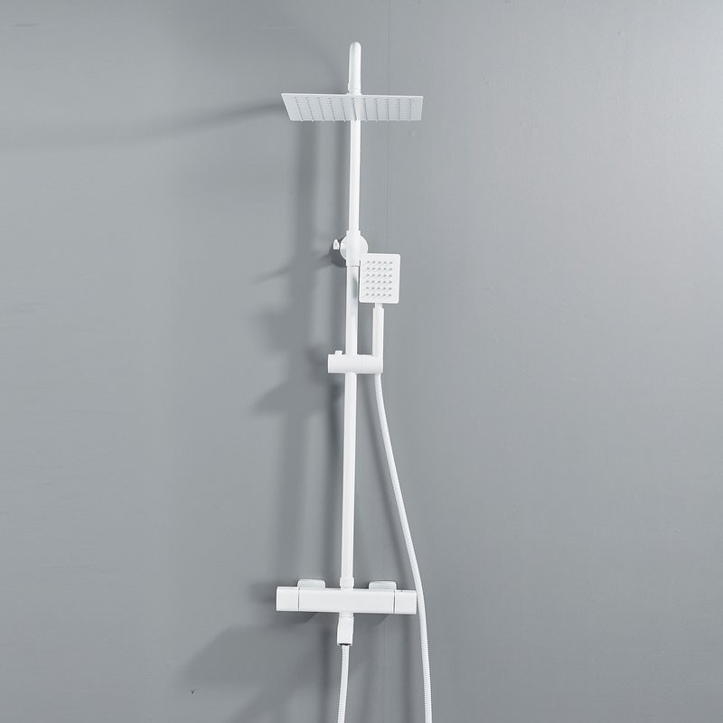 Душевая стойка Shevanik S3096C с термостатом, белый