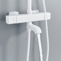 Душевая стойка Shevanik S3096C с термостатом, белый