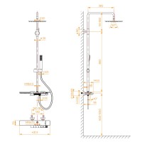 Душевая стойка RGW Shower Panels SP-34G золото