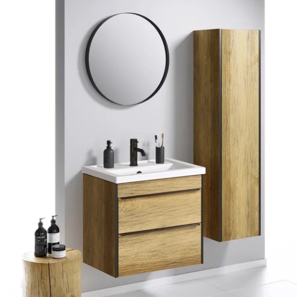 Мебель для ванной комнаты Aqwella Fargo 80 дуб балтийский