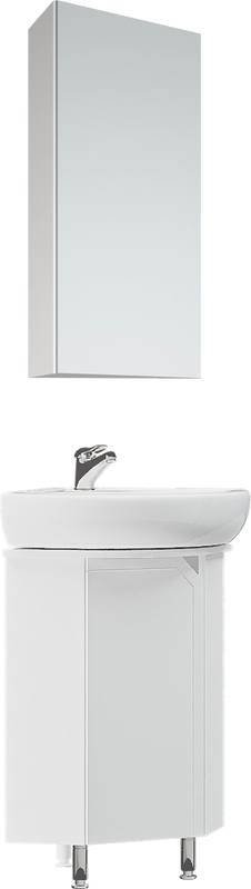 Тумба с раковиной Corozo Сириус 40 угловая, напольная, белая