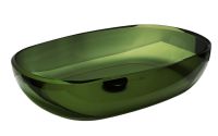 Накладная раковина Abber Kristall AT2805Emerald 60 зеленая, прямоугольная