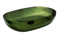 Накладная раковина Abber Kristall AT2805Emerald 60 зеленая, прямоугольная