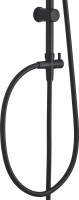Душевой комплект Смеситель Aquanet Static AF330-20B чёрный матовый + Стойка Passion AF300-70-R-B чёрная матовая