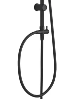 Душевой комплект Смеситель Aquanet Static AF330-20B чёрный матовый + Стойка Passion AF300-70-R-B чёрная матовая