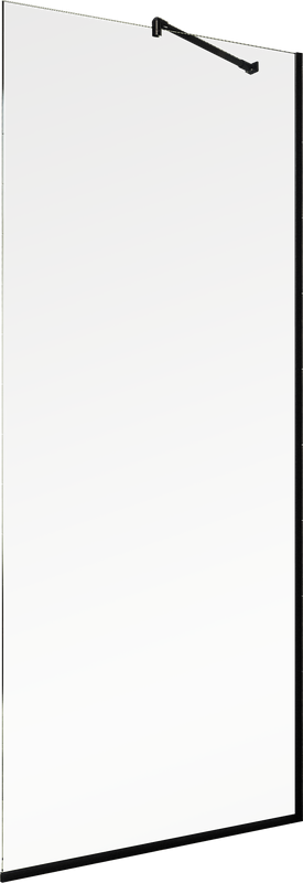 Душевая перегородка Maybahglass MGD-677-6у 109 см, профиль черный, стекло прозрачное