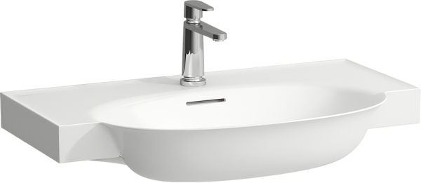 Мебельная раковина Laufen The New Classic 8.1385.5.000.104.1 80 накладная, белая, прямоугольная, фарфор