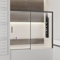 Шторка на ванну RGW Screens SC-45B 180х150, профиль черный