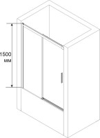 Шторка на ванну RGW Screens SC-45B 180х150, профиль черный